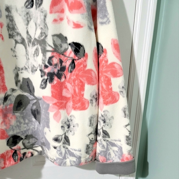 Alia Petite Women's Floral Full-Zip Sweater Size L - Picture 12 of 15